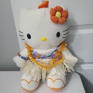 2004 Sanrio Hello Kitty Hawaiian Tropical Hula Plush Stuffed Backpack